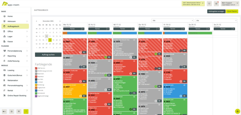 Auftragsbuch mit Durchblick